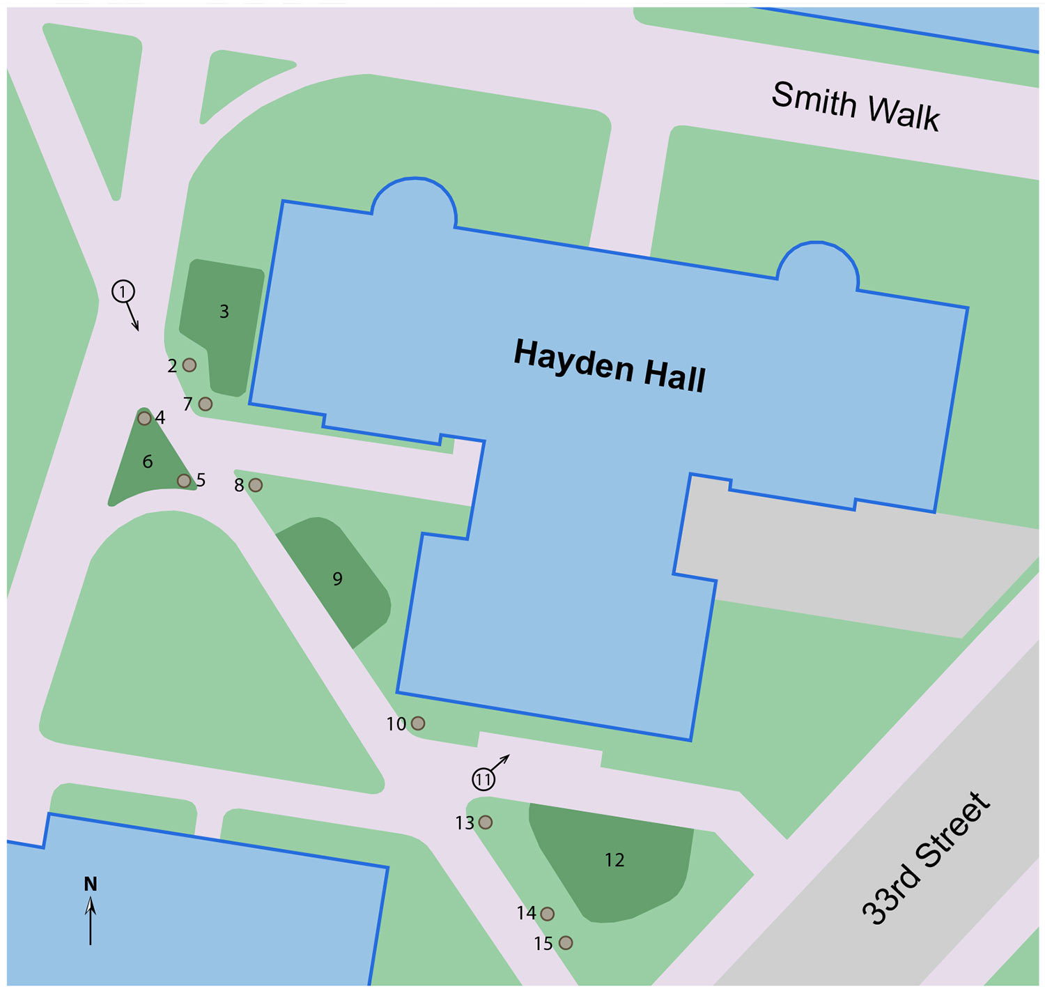 UPenn Geology Garden Map